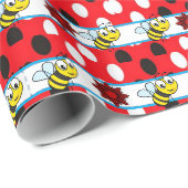 Hummel auf Geschenkpapier (Rolleneckpunkt)