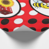 Hummel auf Geschenkpapier (Ecke)