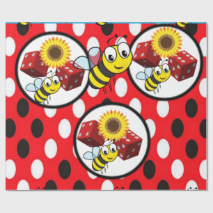 Hummel auf Geschenkpapier