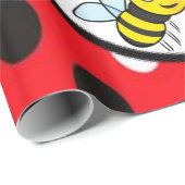 Hummel auf Geschenkpapier (Rolleneckpunkt)