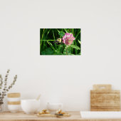 Hummel auf Klee Poster (Küche)