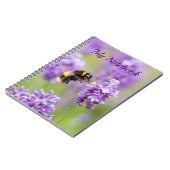 Hummel auf Lavendel Notizblock (Linke Seite)