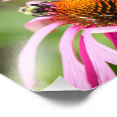 Hummel auf Lila Naturfotografie Fotodruck (Ecke)