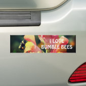 Hummel auf Löwenmäulchen-Blume  Autoaufkleber (Auf Auto)