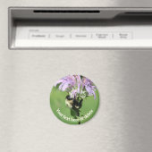 Hummel auf Monarda-Blüte Personalisiert Magnet (In Situ (Geschirrspüler))