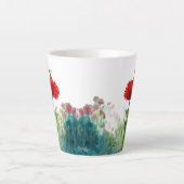 Hummel auf Red Zinnia Small Latte Tasse (Vorderseite)