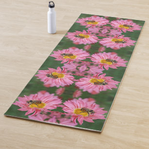 Hummel auf rosa Daisy Blume Abstrakt Yogamatte