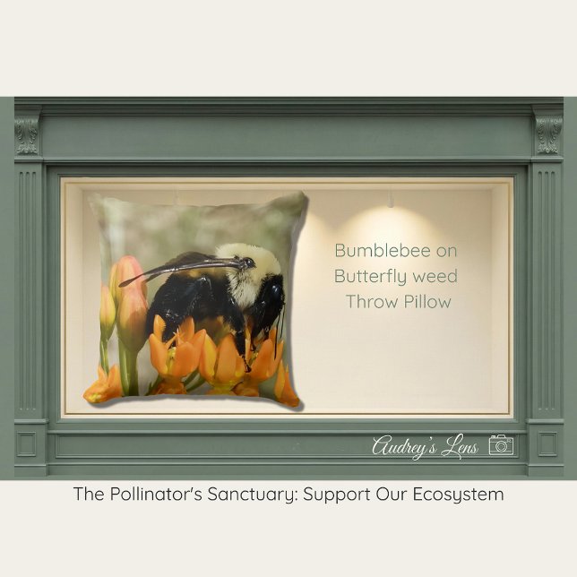 Hummel auf Seidenpflanze Kissen (Von Creator hochgeladen)