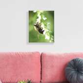 Hummel auf weißer Blume Leinwanddruck (Insitu (Wohnzimmer))