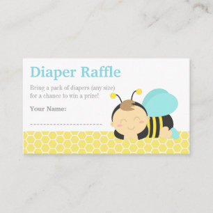Hummel-Baby-Baby-Party, Windel-Raffle-Tickets Begleitkarte