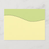 Hummel Baby Dusche Vorhersagen gelb und grün Einladungspostkarte (Rückseite)