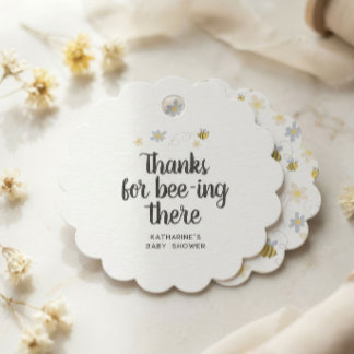 Hummel-Baby-Partygeschenk-Tags, Bienen-Thema Geschenkanhänger