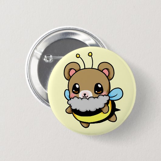 Hummel-Bär Button (Vorne & Hinten)