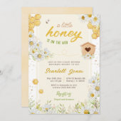 Hummel Bee Baby Dusche Little Honey Sweet Daisy Einladung (Vorne/Hinten)