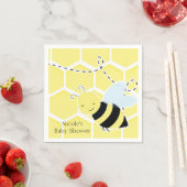 Hummel Bee Baby Dusche Moderne Gelb & Schwarz Serviette (Beispiel)