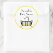 Hummel Bee Crib Baby Dusche Runder Aufkleber (Tasche)