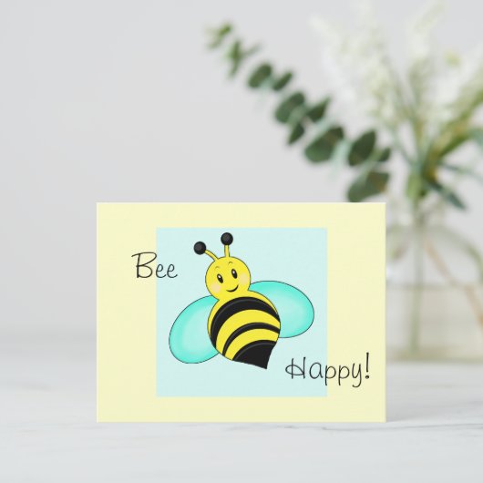 Hummel "Bee Happy" Postkarte (Stehend Vorderseite)