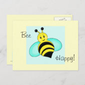 Hummel "Bee Happy" Postkarte (Vorne/Hinten)