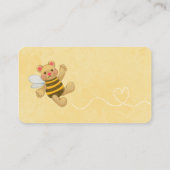 Hummel Bee Honey Bear Gender Neutral Baby Dusche Begleitkarte (Rückseite)