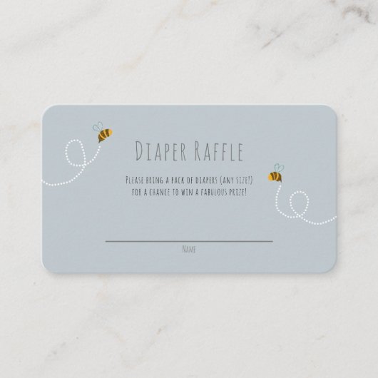 Hummel Bee Honey Bear Gender Neutral Baby Dusche Begleitkarte (Vorderseite)