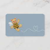 Hummel Bee Honey Bear Gender Neutral Baby Dusche Begleitkarte (Rückseite)