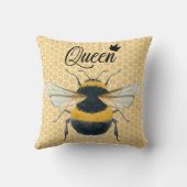 Hummel Bee Honeybee Queen Bee Kissen (Rückseite)