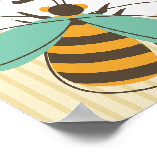 Hummel Bee Individuelle Name Kid Poster (Ecke)