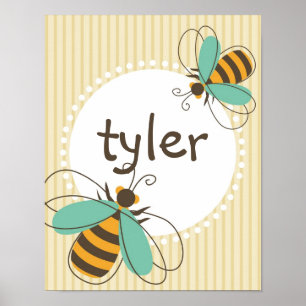 Hummel Bee Individuelle Name Kid Poster