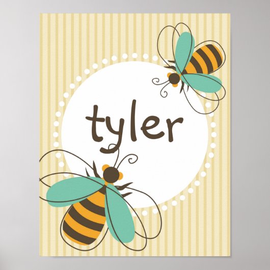 Hummel Bee Individuelle Name Kid Poster (Vorne)