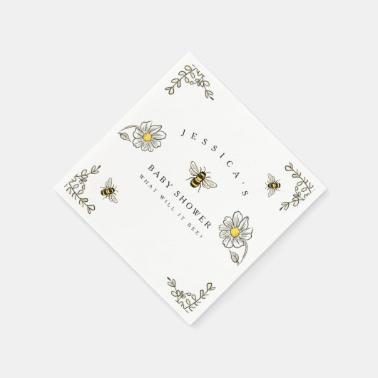 Hummel Bee Theme Baby Dusche Serviette (Ecke)