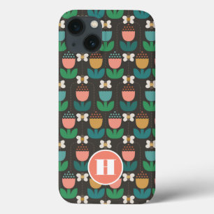 Hummel Bee & Tulips Rosa & Schwarz Monogramm erste Case-Mate iPhone Hülle