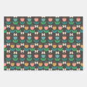 Hummel Bee & Tulips Rosa & Schwarz Monogramm erste Geschenkpapier Set (Vorderseite)