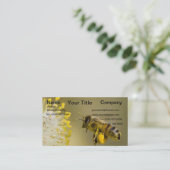 Hummel Bee Yellow Blume Visitenkarte (Stehend Vorderseite)