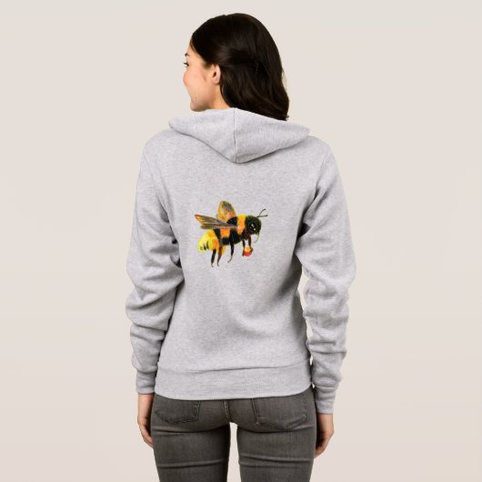 Hummel Beeren Pollen Light Grau Hoodie (Schwarz voll)