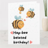 Hummel Belated Geburtstag Karte (Vorderseite)