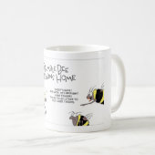 Hummel-Biene bringt Zuhause zurück Kaffeetasse (VorderseiteRechts)