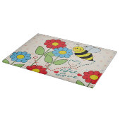 Hummel-Biene mit Blumen-Bienen-Liebe Schneidebrett (Ecke)