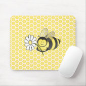 Hummel-Biene mit Gänseblümchen Mousepad (Mit Mouse)