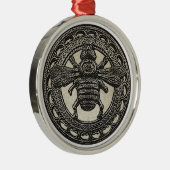 Hummel-Biene Silbernes Ornament (Rechts)