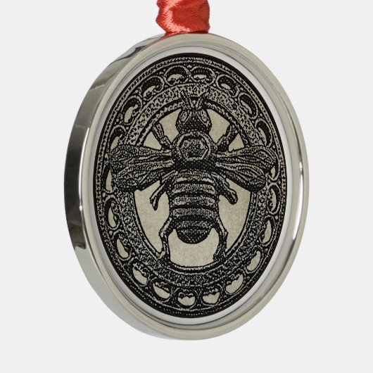 Hummel-Biene Silbernes Ornament (Rechts)