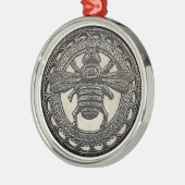Hummel-Biene Silbernes Ornament (Links)