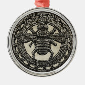 Hummel-Biene Silbernes Ornament (Vorne)