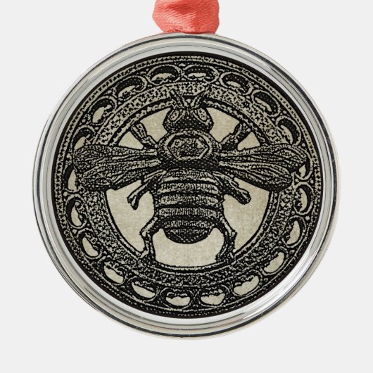 Hummel-Biene Silbernes Ornament (Vorne)