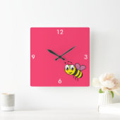 Hummel-Biene, Summen Quadratische Wanduhr (Zuhause)