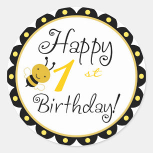 Hummel-Bienen-Aufkleber HBR1 Runder Aufkleber