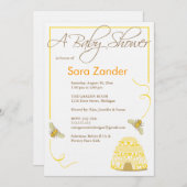 Hummel-Bienen-Baby-Duschen-Einladung Einladung (Vorne/Hinten)