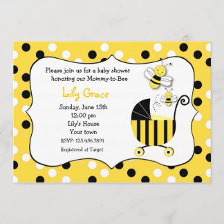 Hummel-Bienen-Baby-Duschen-Einladungen Einladung