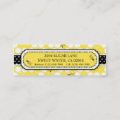 Hummel-Bienen-dünne Geschäfts-Karte Mini Visitenkarte (Rückseite)