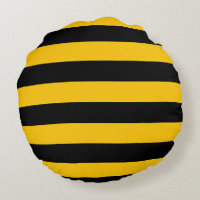 Hummel-Bienen-Gelb-Schwarzes Stripes das runde