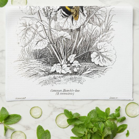 Hummel-Bienen Geschirrtuch (Gefaltet)